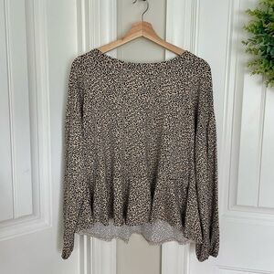 Altar’d State Long Sleeve Cheetah Top